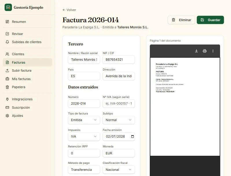 Extracción de facturas con OCR + LLM